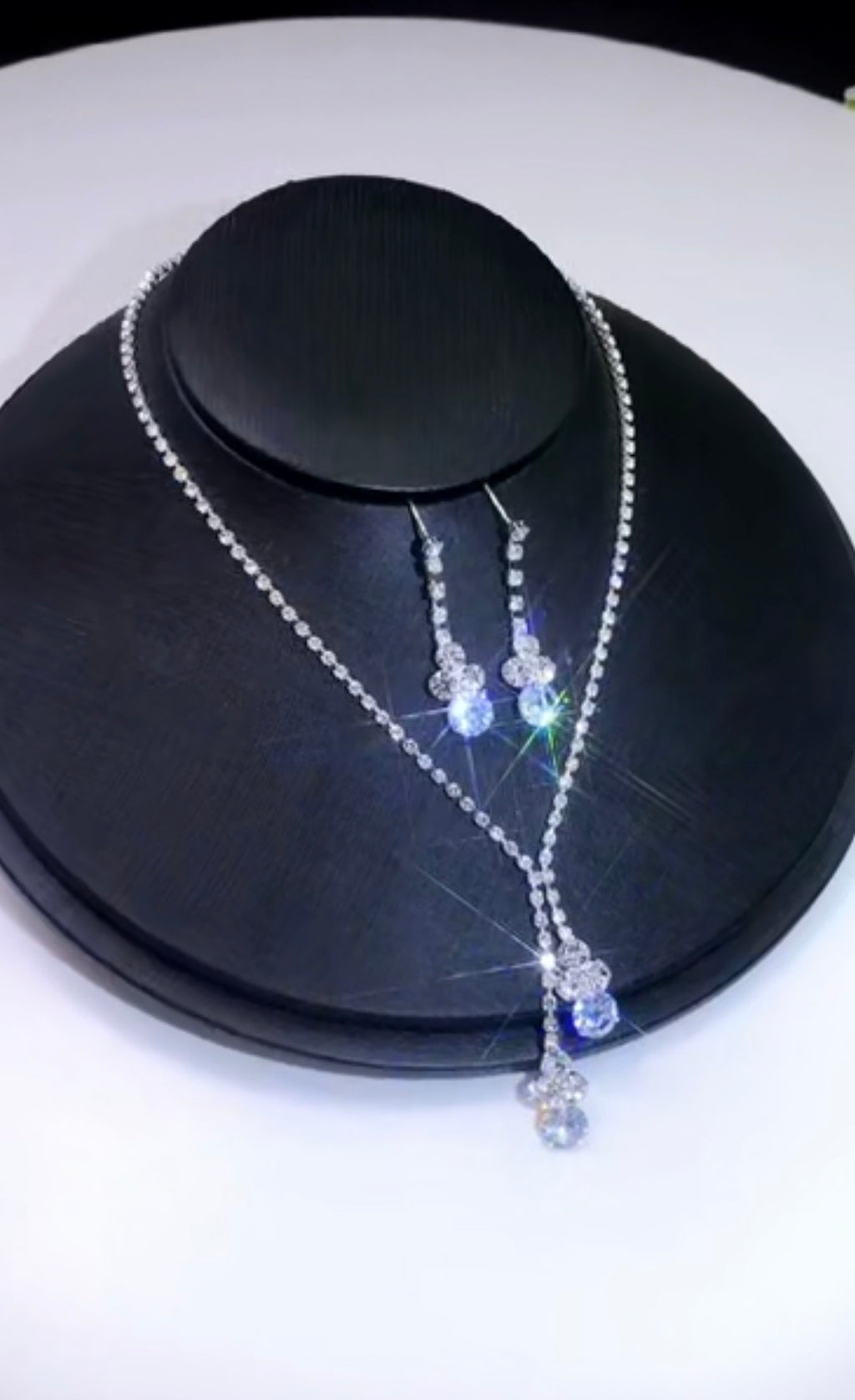 Ice Princess Crystal Y-Necklace & Earring Set
