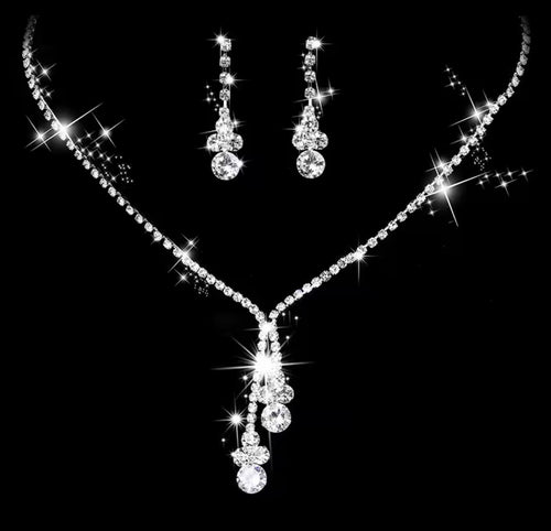 Ice Princess Crystal Y-Necklace & Earring Set