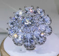 Majestic Sterling Silver Cluster Ring - 925 Silver