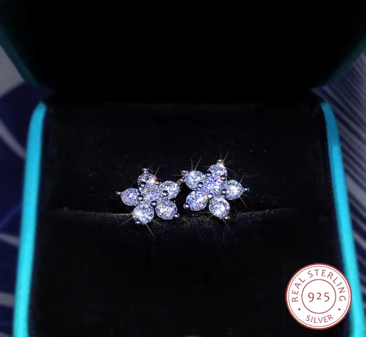 Radiant Crystal Drop Earrings - 925 Sterling
