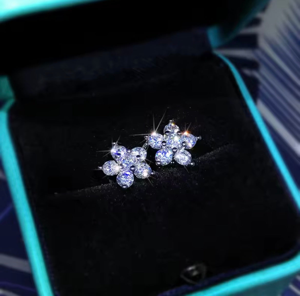 Radiant Crystal Drop Earrings - 925 Sterling
