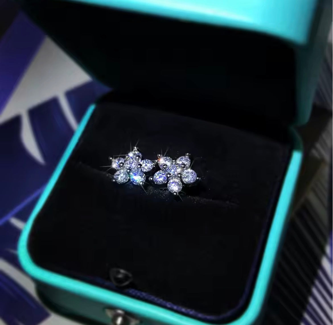 Radiant Crystal Drop Earrings - 925 Sterling
